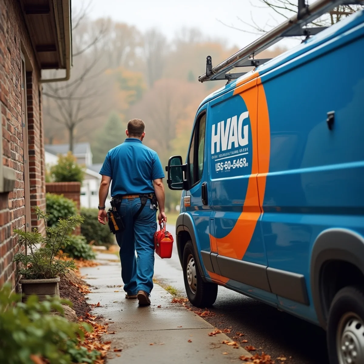 Werth-Aire technician repairing a boiler in a Beaver Falls, PA home