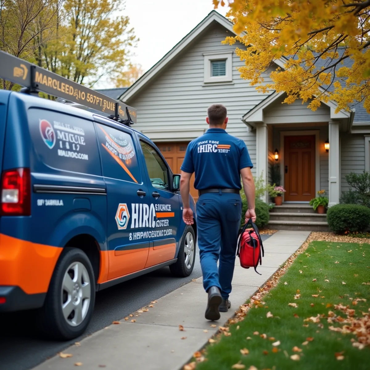 Werth-Aire technician servicing a radiator boiler in a historic Bellevue, PA home