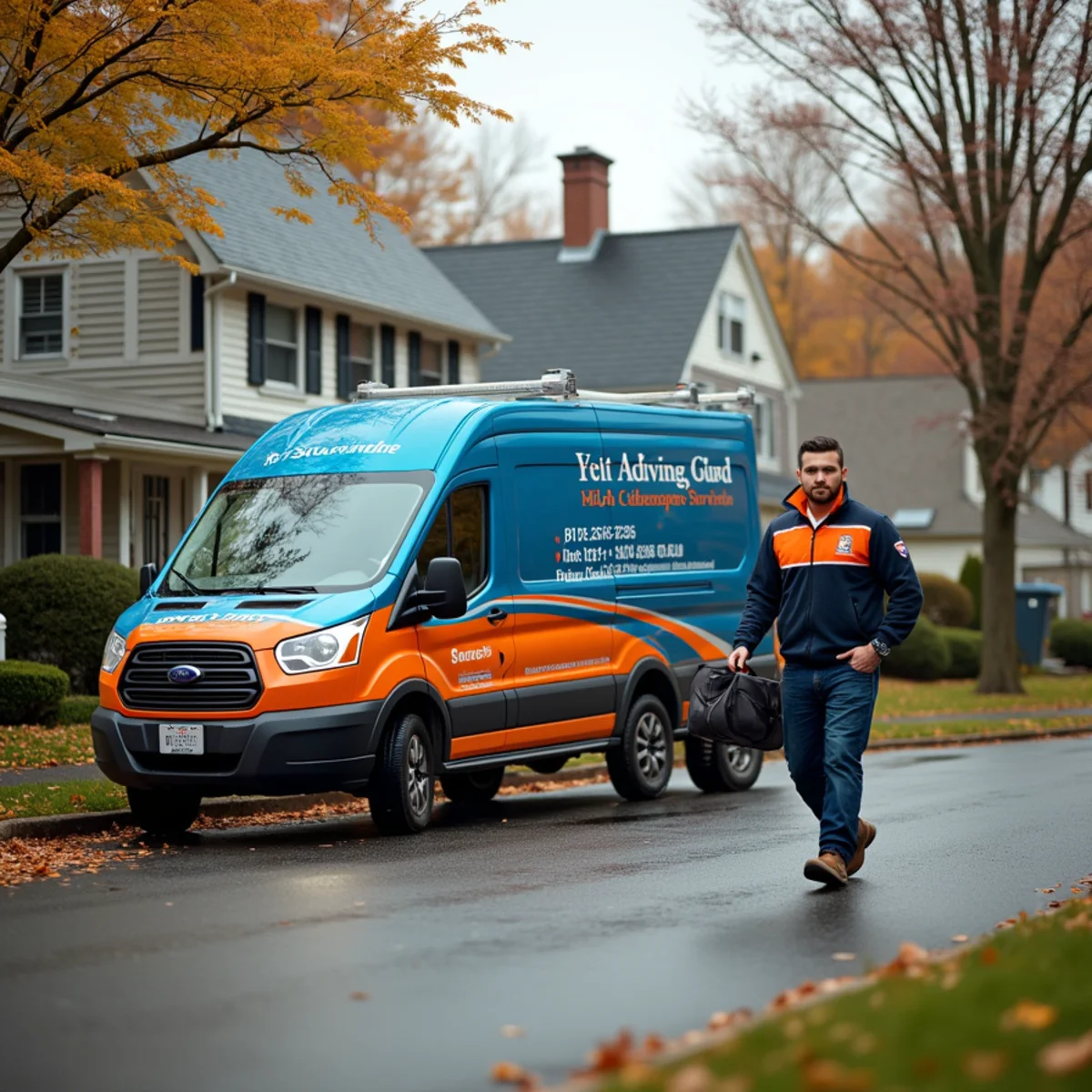 Werth-Aire technician servicing a zoned boiler system in a Fox Chapel, PA estate home