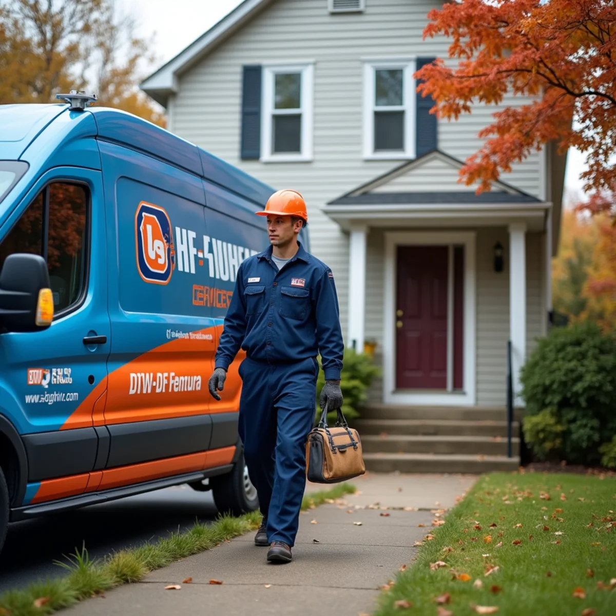 Werth-Aire technician servicing a boiler in a historic Munhall, PA rowhome