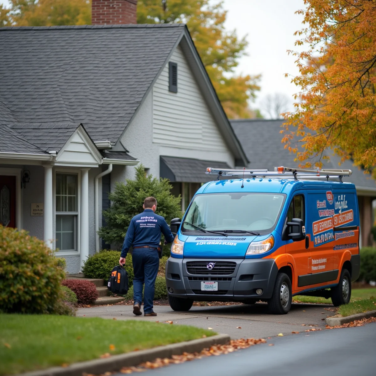 Werth-Aire technician repairing a furnace in a New Kensington, PA home